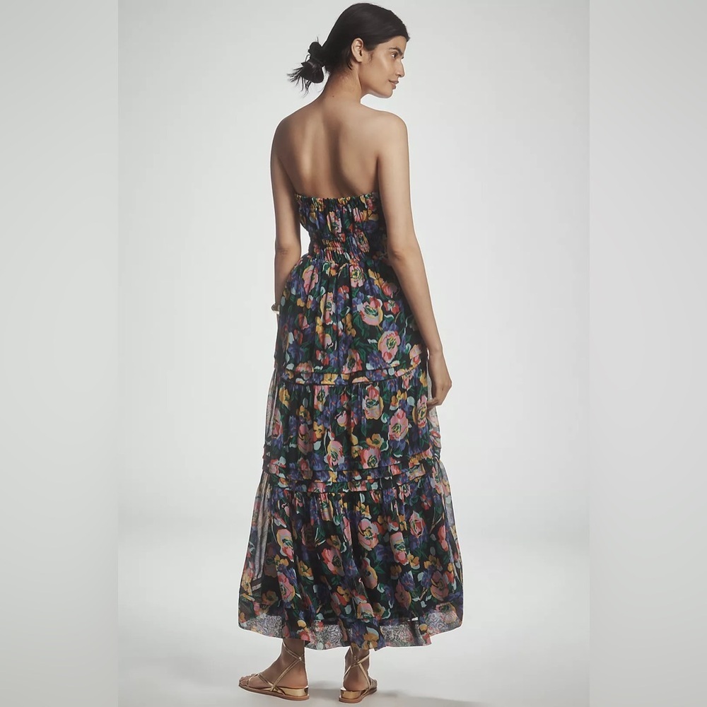 Anthropologie The Somerset Strapless Maxi Dress- Floral - Size Medium- NWT - Picture 2 of 15